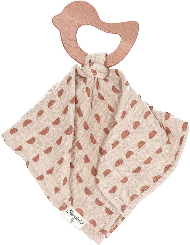 Sterntaler Cuddle cloth with teether Enna and Otti beige