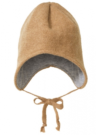 Disana Boiled wool hat caramel size 2