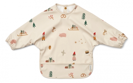 Liewood Merle cape bib Graphic Holiday/sandy mix