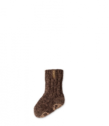 Soxs Baby Anti-Rutsch Wollsocken, braun - lovely panther, 19-28
