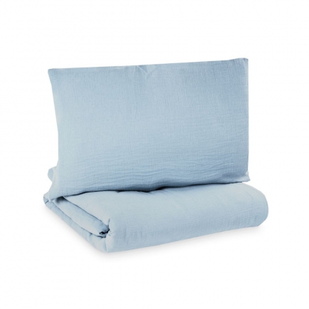 Zöllner Musselin Bettwäsche denim 100x135 cm