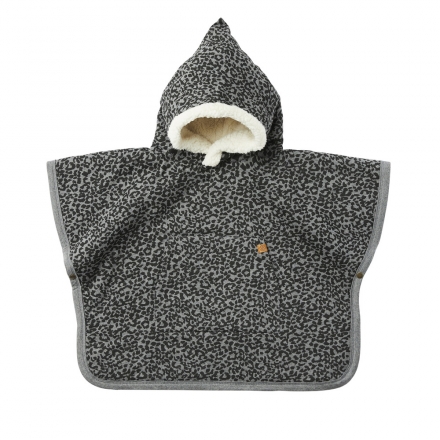 Cloby Teddy Poncho Leopard (Black)