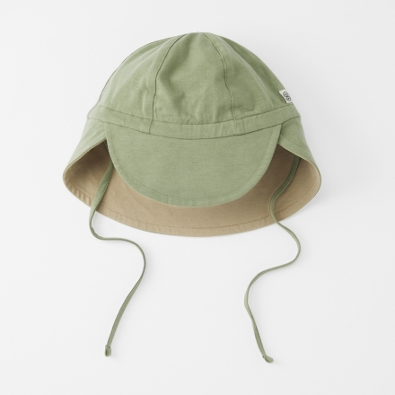 Cloby UPF50+ reversible sun hat 0-6 months Olive Green