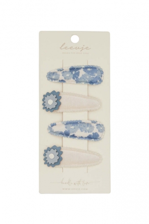 Leevje Haarspangen Blue Flower Clips