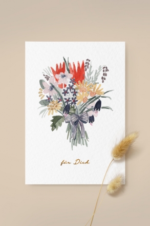 Leevje Postkarte Blumenstrauß Für dich