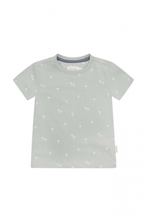 Leevje Unisex T-Shirt palm trees - soft green 86/92