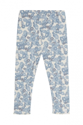 Leevje Jersey Leggings blue flowers - 110/116