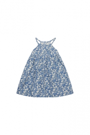 Leevje Maxikleid blue flowers - 86/92