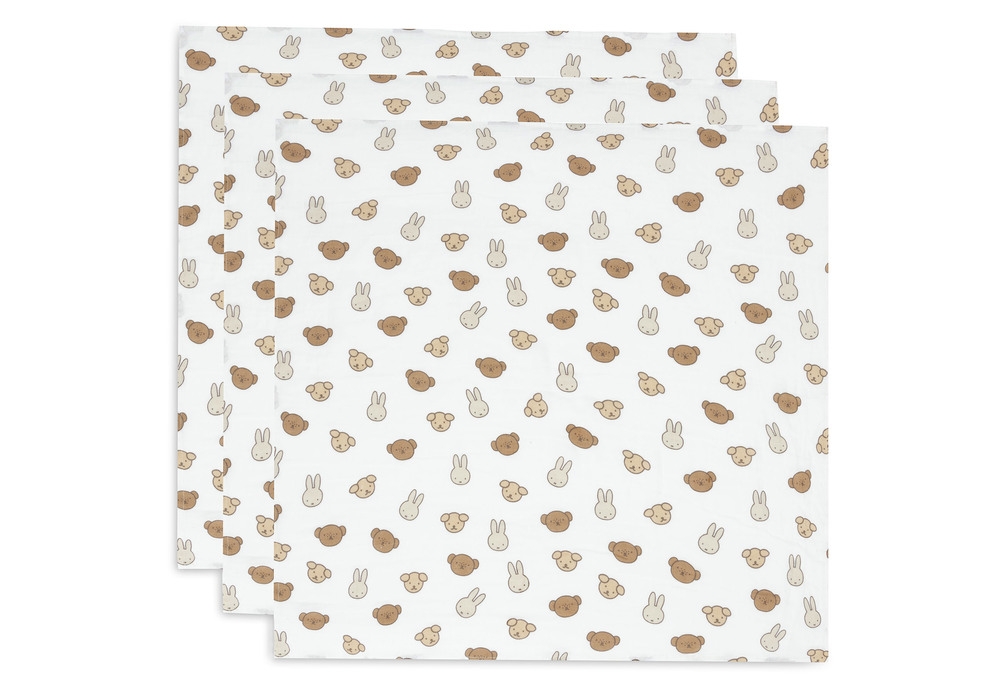 Jollein Muslin Diaper Hydrophill 70x70cm Miffy and Friends, 3-Pack