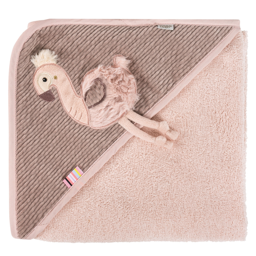 Fehn Hooded towel Flamingo
