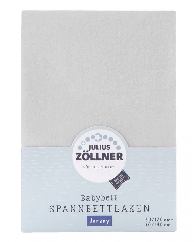 Zöllner Jersey Spannbetttuch 51-hellgrau 70/140