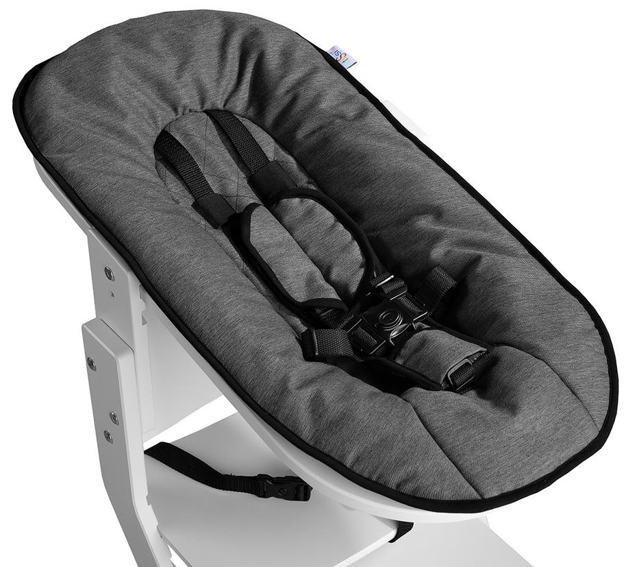 DawOst tiSsi® Babyaufsatz für Hochstuhl weiß Anthrazit