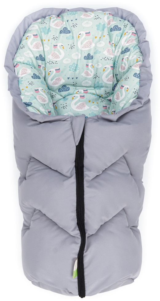 Liebes von Priebes Fußsack Fine swan/grau