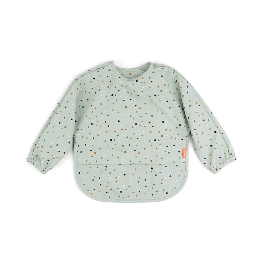 Done by Deer Ärmeltaschen-Lätzchen 6-18m Happy dots grün