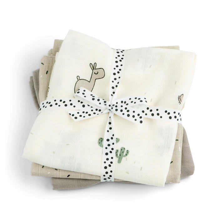 Done by Deer Spucktuch 3-Pack 70x70cm Lalee sand