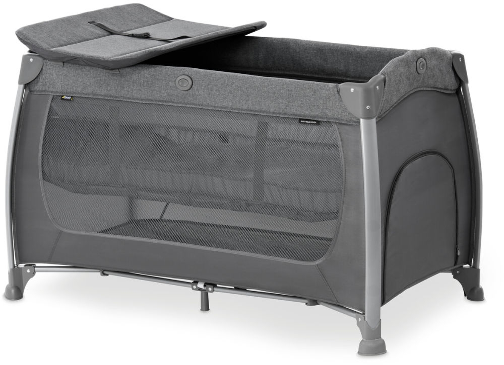 Hauck Travel cot Relax N Play Center melange charcoal