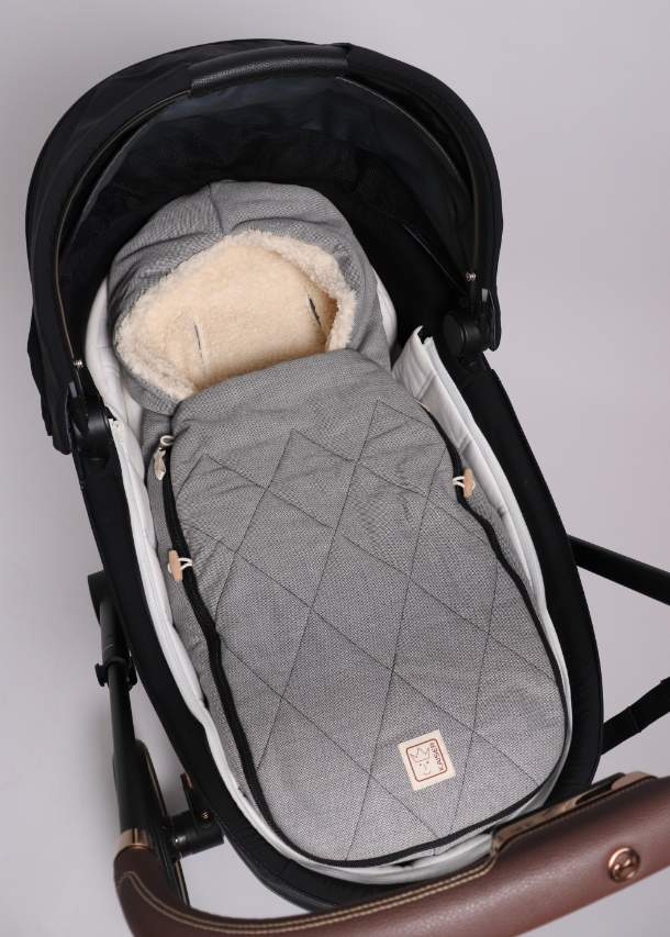 Kaiser footmuff 0 12 mon. LE PETITE ORGANIC BIO black nature