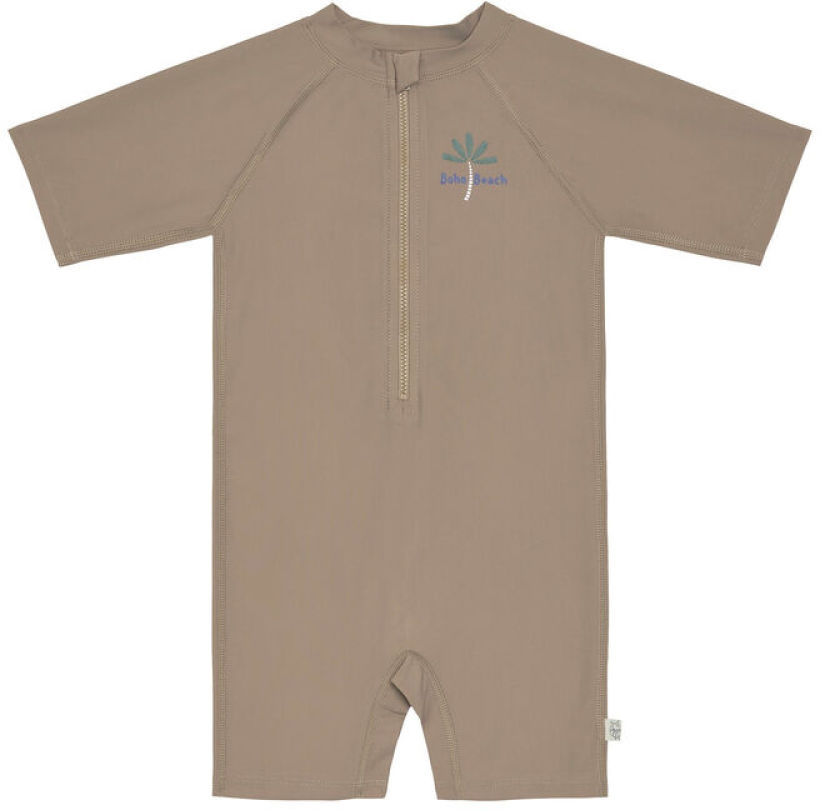 Lassig Short Sleeve Sunsuit with UV protection Choco