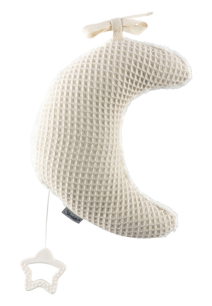 Sterntaler Spieluhr mittel Mond Waffel - ecru