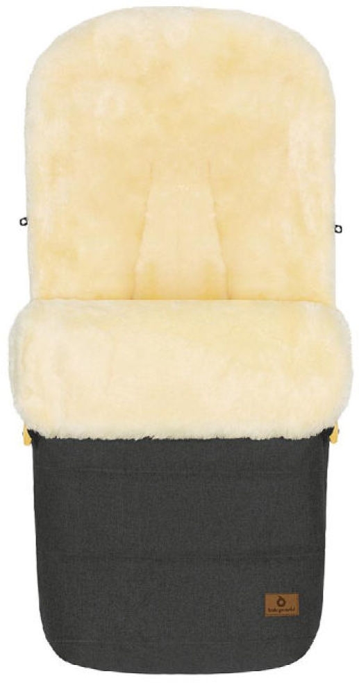 Babyworld Winterfußsack Bernina Lammfell dunkelgrau melange