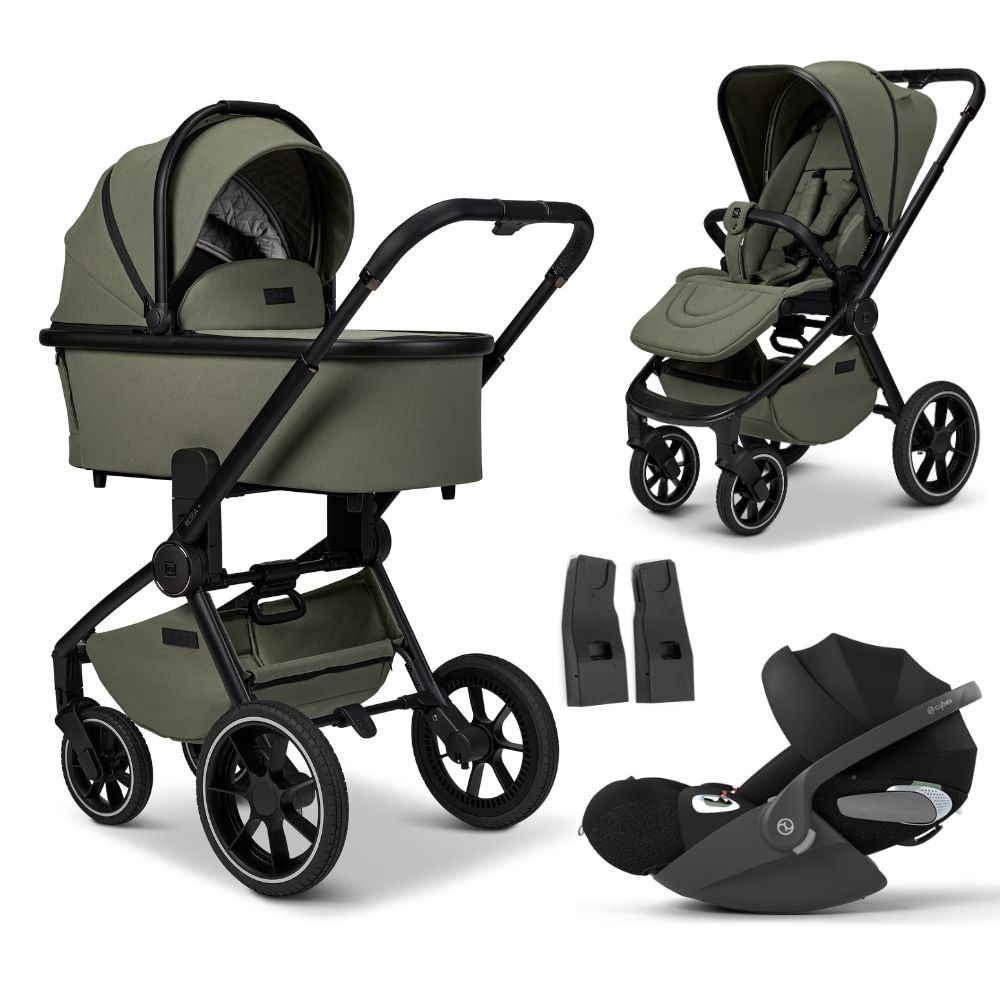 Moon Resea+ Kinderwagen Set 3 in 1 - Moss inkl. Cybex Cloud T i-Size Sepia Black