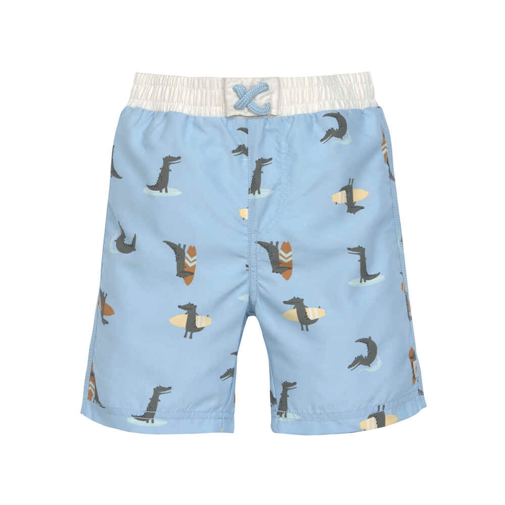 Lässig UV-Schutz 80 Badehose mit Windel Crocodile sky blue 74/80