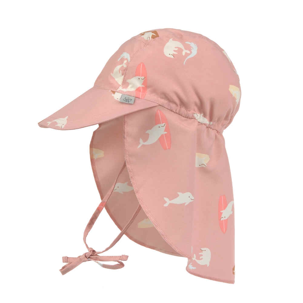 Lässig UV-Schutz 80 Sonnenhut mit Nackenschutz Dolphin peach