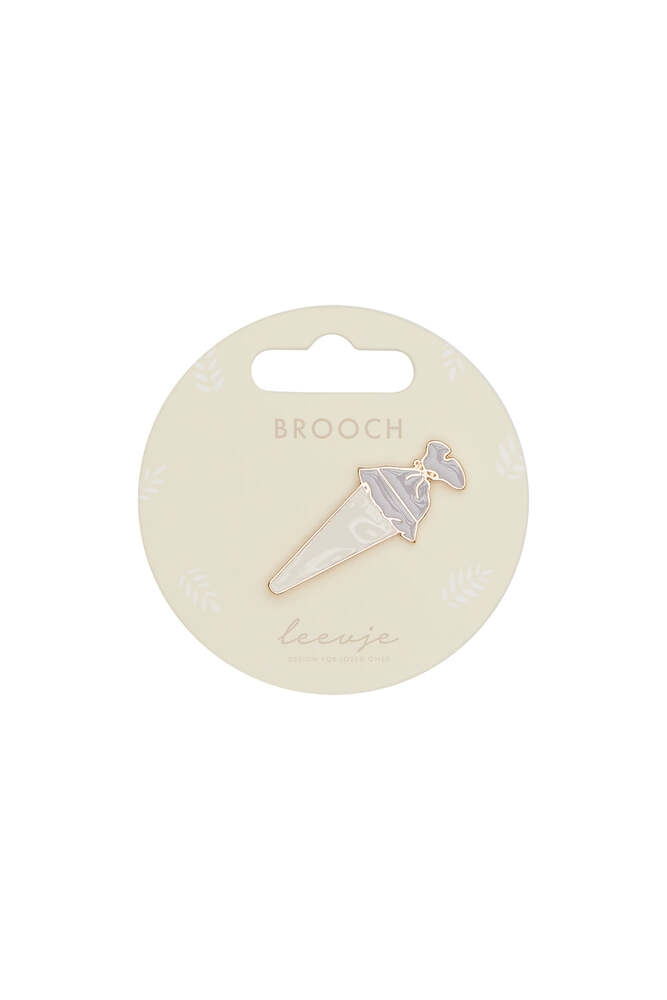 Leevje Brosche School Cone Lavender