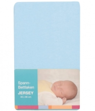 Baby Plus bed sheet jersey bright blue 70x140cm