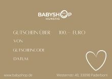 Geschenkgutschein Babyshop Wert 100,-€