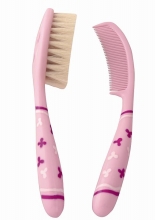 Brush and comb set Primamma rosa