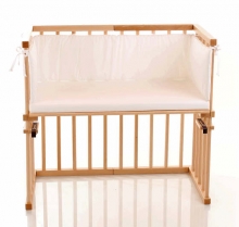 Tobi babybay Beistellbett Midi natur lackiert