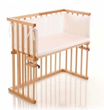 Tobi babybay Beistellbett Midi natur lackiert