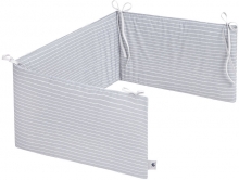 Zöllner Cot Bumper Comfort Soft 180cm Grey Stripes