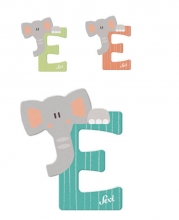 Sevi wooden letter E elephant