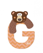 Sevi wooden letter G grizzly