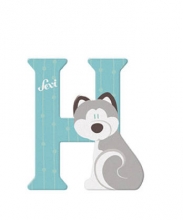 Sevi wooden letter H husky