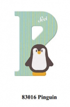 Sevi wooden letter P penguin