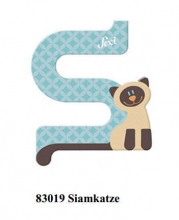 Sevi wooden letter S Siamese cat