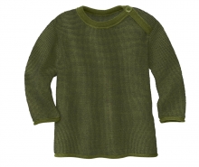 Disana Melange-Pullover 62/68 oliv-anthrazit