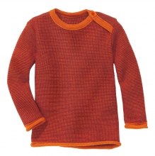 Disana Melange-Pullover 62/68 orange-bordeaux