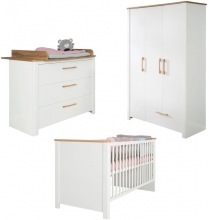 Roba Children Furniture Set Ava 3pcs. incl. Bed, Changing table & Wardrobe