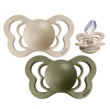 BIBS Couture Pacifier latex Olive/Vanilla 6-18m