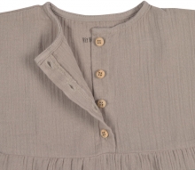 Lässig Mull Kleid GOTS 74/80 taupe