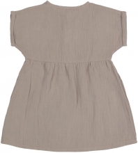 Lässig Mull Kleid GOTS 74/80 taupe