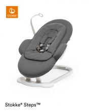 Stokke Steps Newborn Bouncer deep grey white chassis