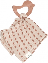 Sterntaler Cuddle cloth with teether Enna and Otti beige