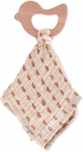 Sterntaler Cuddle cloth with teether Enna and Otti beige