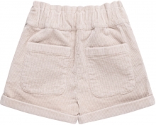 Leevje Paperbag Short aus Cord mit Schleife