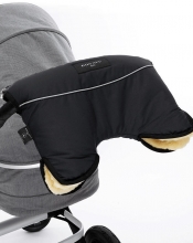 Christ Baby Moffy Lammfell Handwärmer für Kinderwagen schwarz